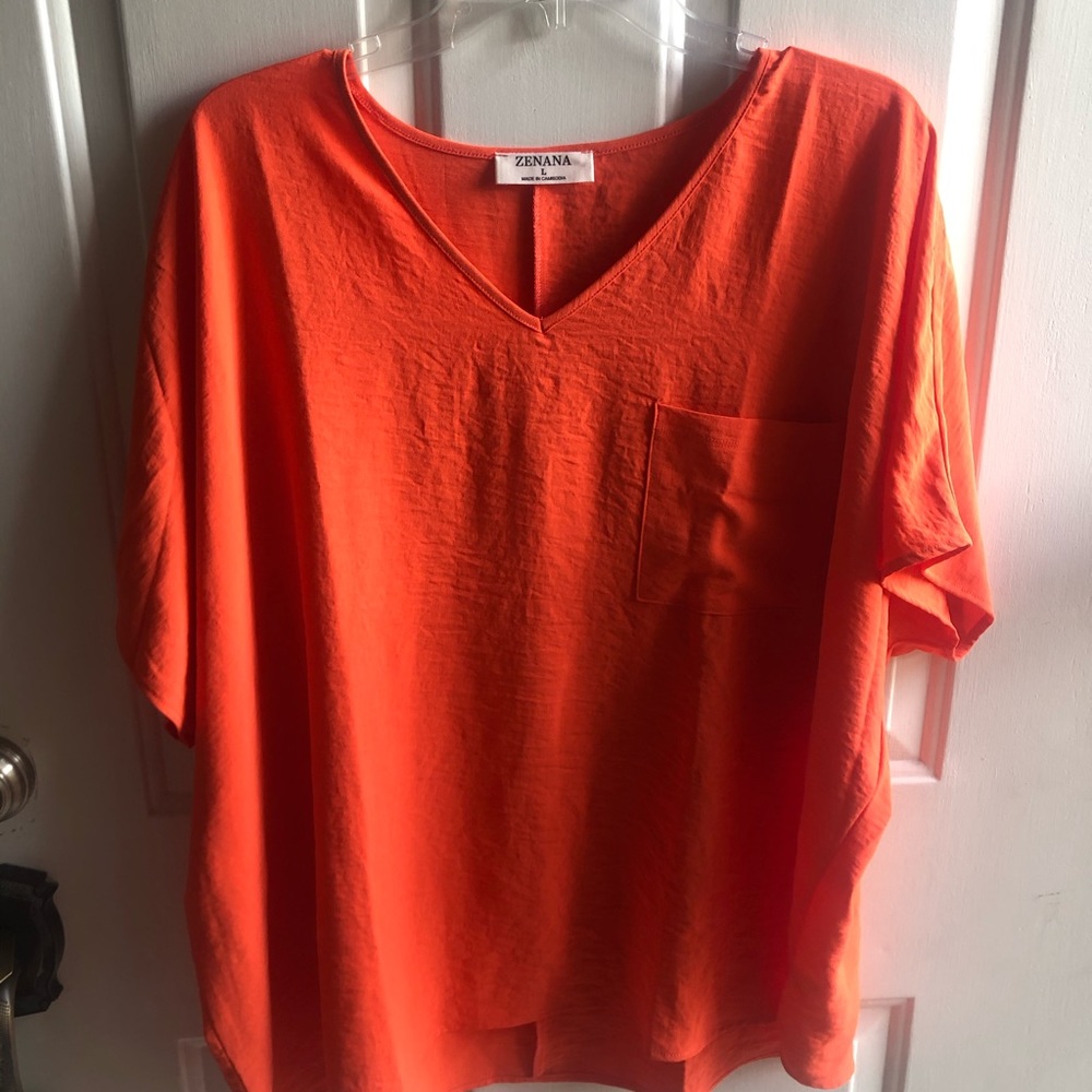 Orange zenana blouse
